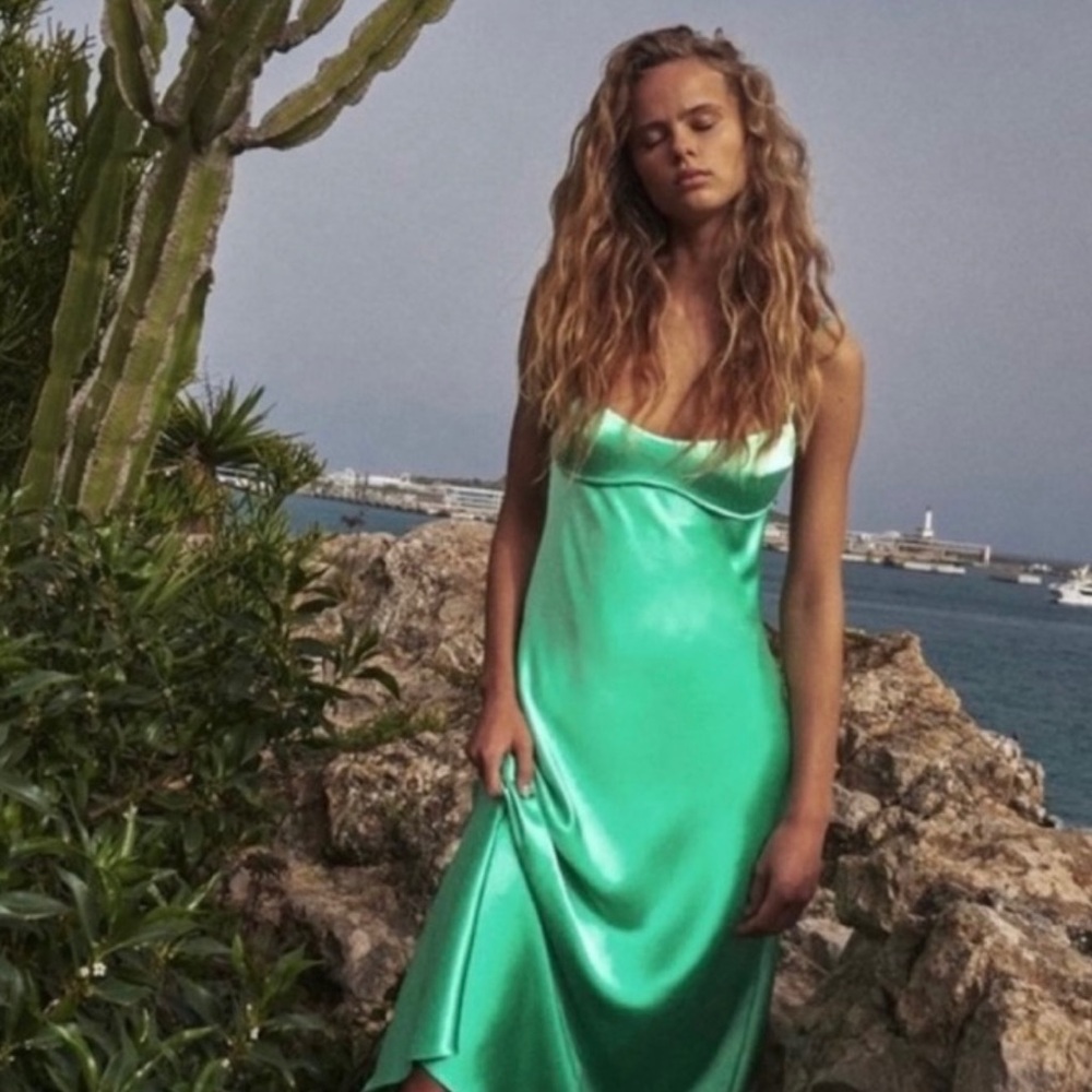 Zara spaghetti strap dress